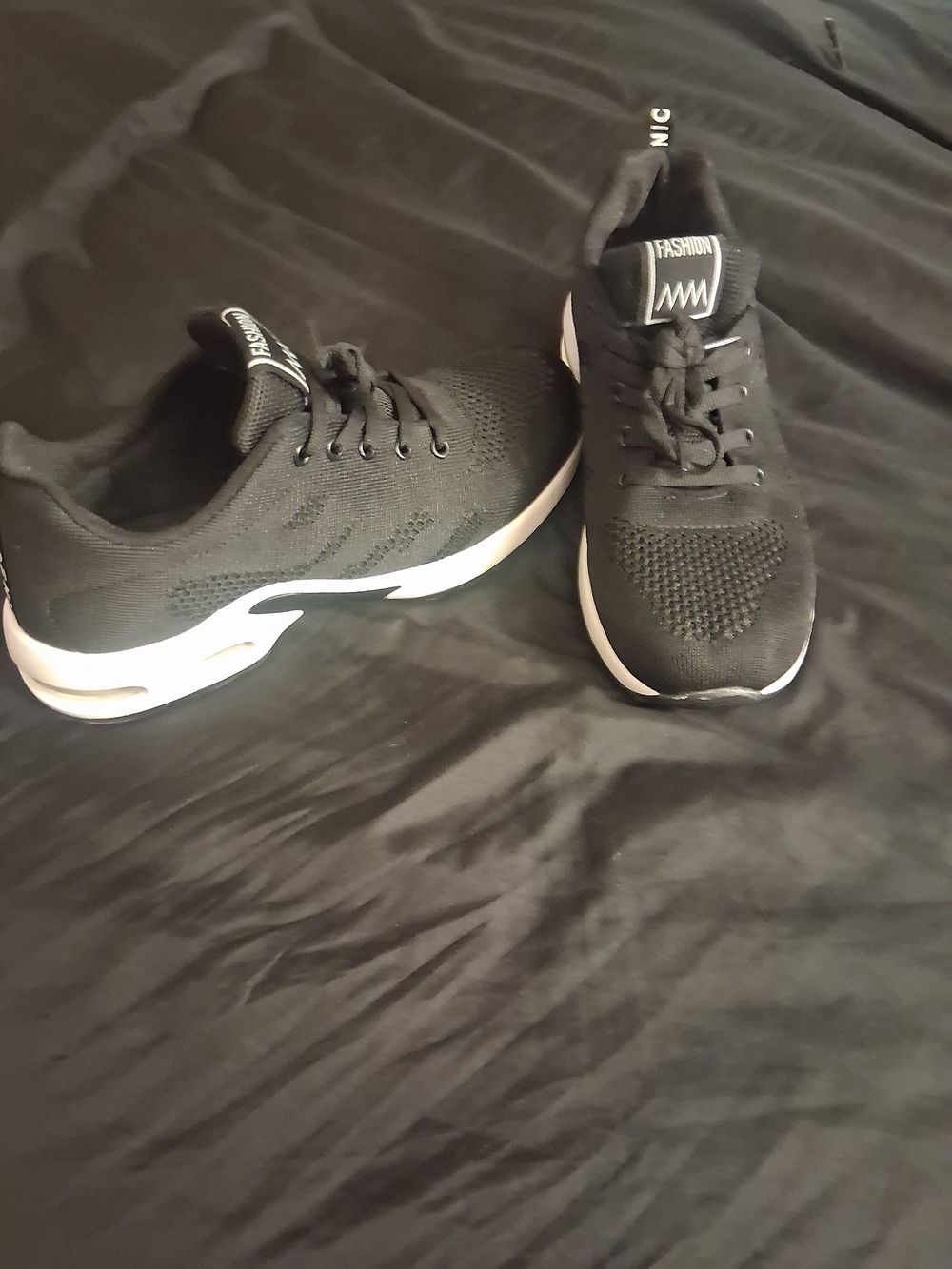 Knit Men's Athletic Sneakers - Black